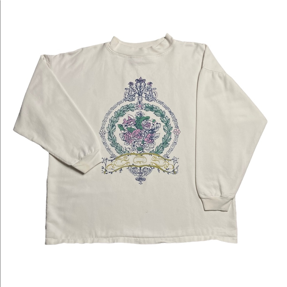 Vintage 90s Floral Medium Sweatshirt